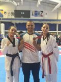 Медали за Алара Казас от 6. В клас и Саманта Стефанова от 9. А клас - таекуондо - 166 СУ Васил Левски - София